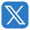 Logo de X en colores azules